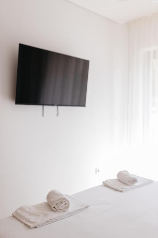 TV a/nebo společenská místnost v ubytování Quinta do Bento