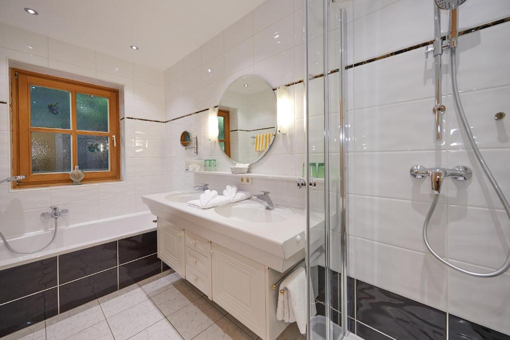 Koupelna v ubytování Hotel am Sonnenhügel