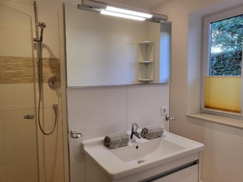 Koupelna v ubytování Ferienwohnung "Dorfwinkel 15"