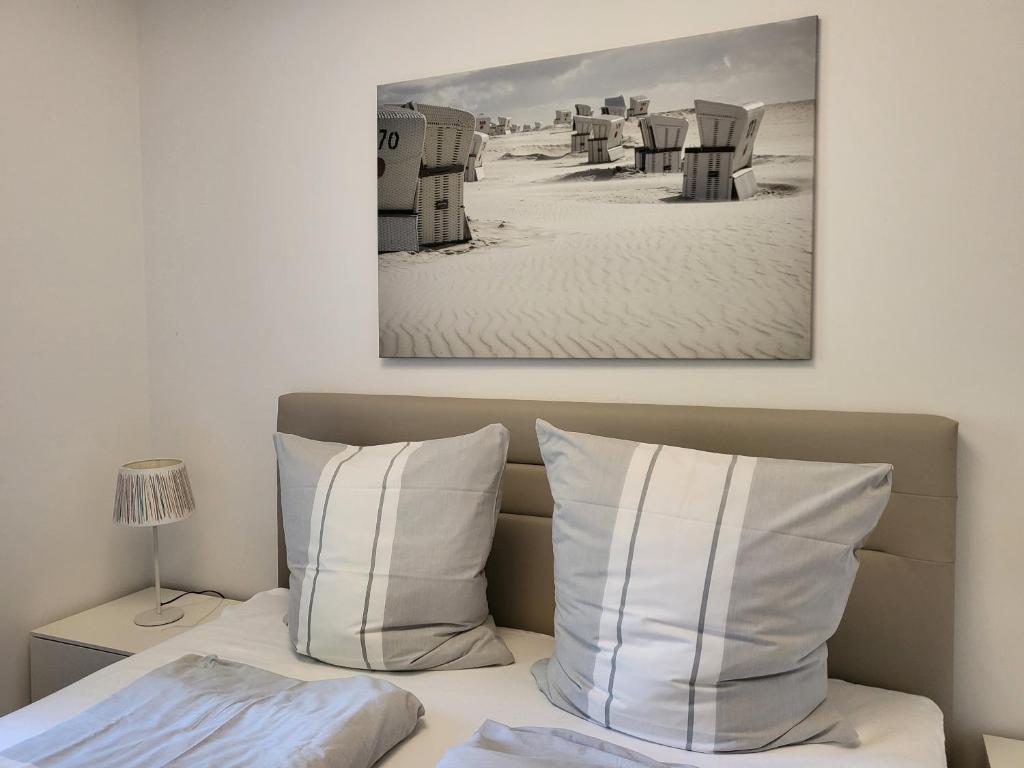Postel nebo postele na pokoji v ubytování Ferienwohnung "Dorfwinkel 15"