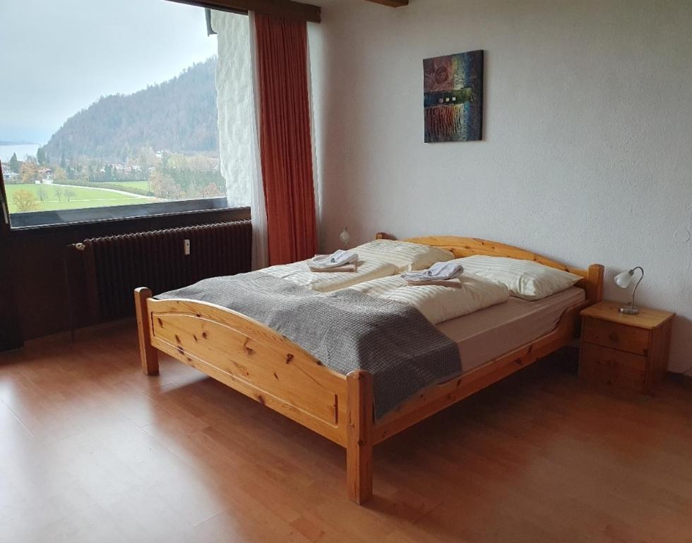 Postel nebo postele na pokoji v ubytování Haus Seethurn