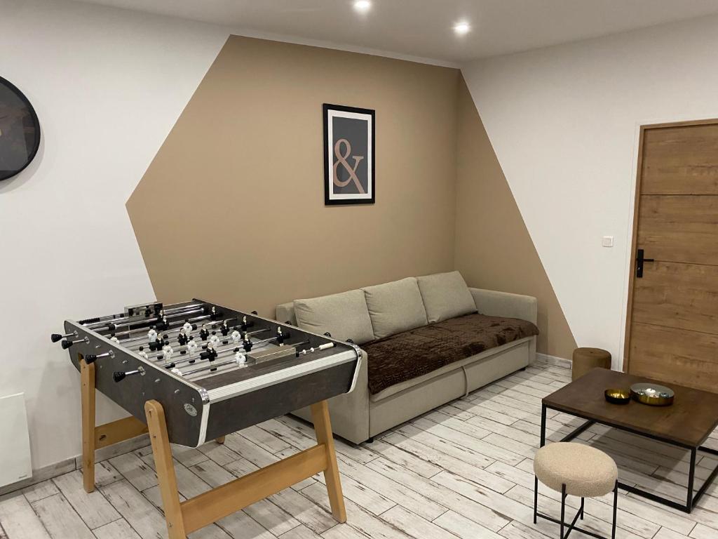 Posezení v ubytování Charmante Maison Wicroise