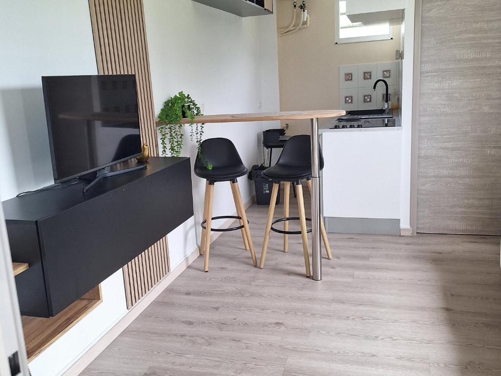Kuchyň nebo kuchyňský kout v ubytování SOLEY KARAIB Appartement au Vauclin Martinique