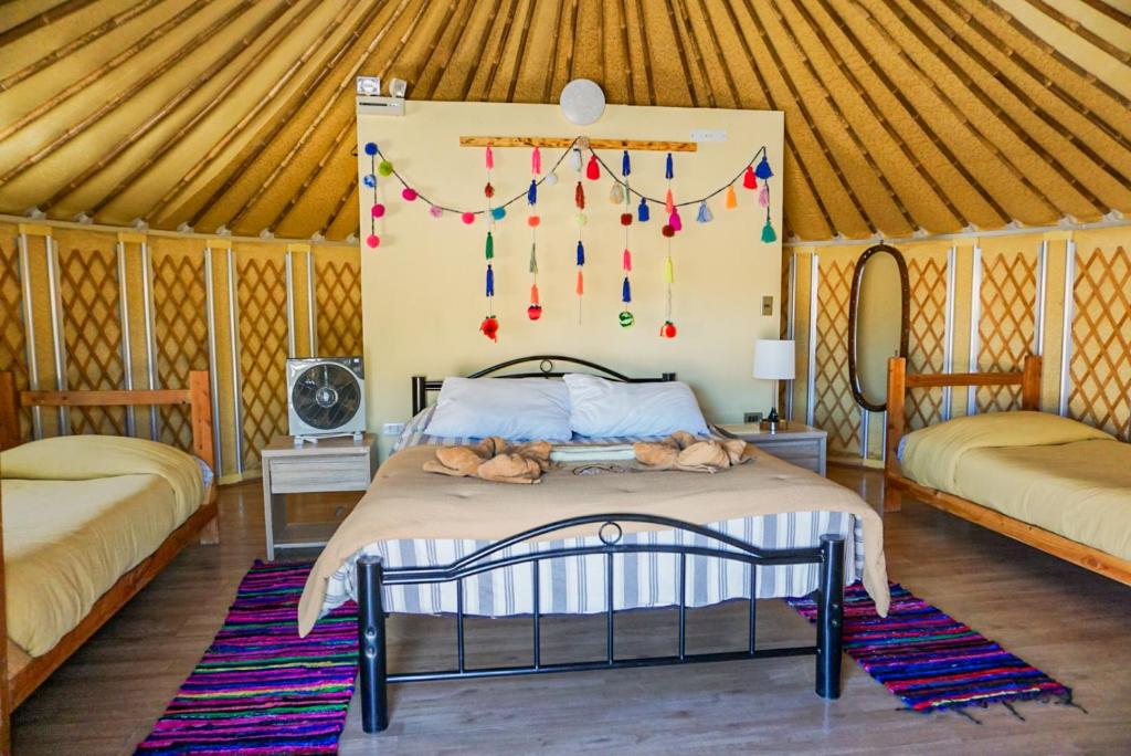 Uma cama ou camas num quarto em Altos de Quitor, Glamping