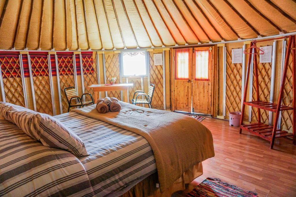 Uma cama ou camas num quarto em Altos de Quitor, Glamping