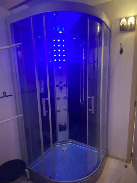 Koupelna v ubytování Chalet de Papitou , situé dans un coin de paradis