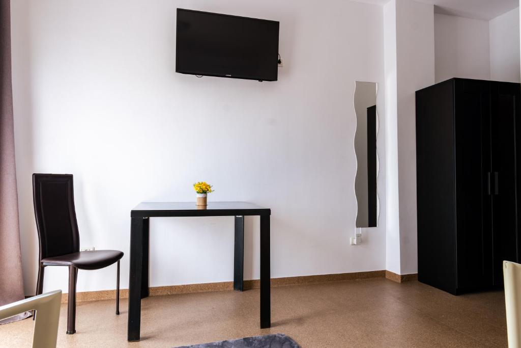 TV a/nebo společenská místnost v ubytování Hotel ENZO