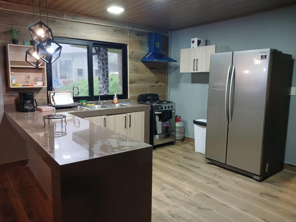 Kuchyň nebo kuchyňský kout v ubytování Casa de campo en Panamá