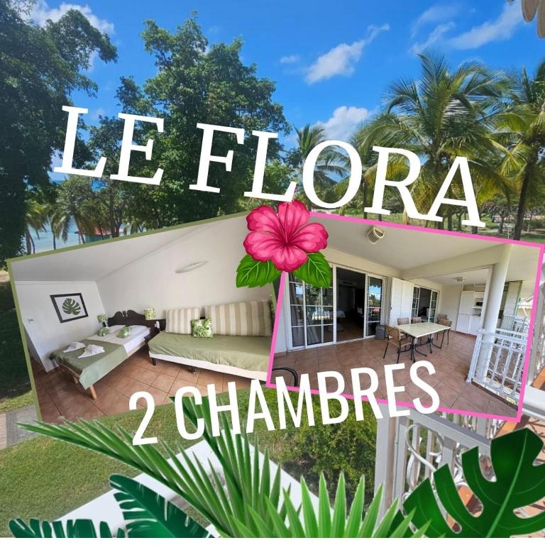 Zahrada ubytování Le Flora, 2 chambres, vue mer