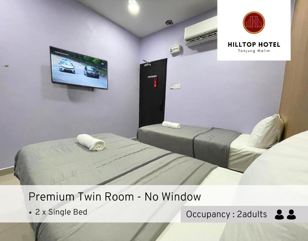 Hilltop Hotel Tanjung Malim - Premium Twin - Geen Venster
