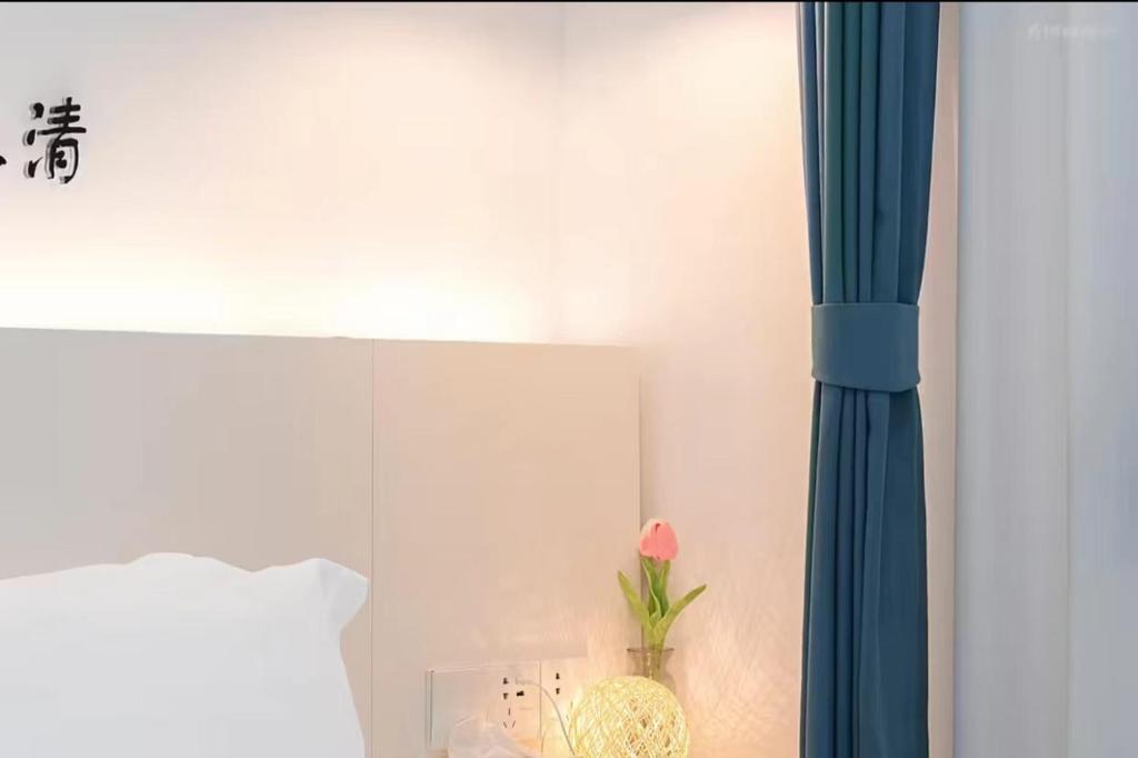 Postel nebo postele na pokoji v ubytování Xiamen Mingshu Shanqiu Homestay