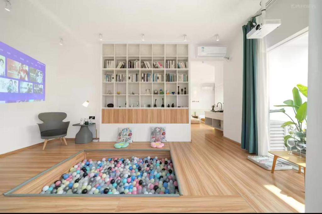 Posezení v ubytování Xiamen Mingshu Shanqiu Homestay