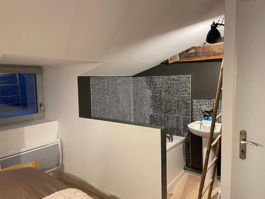 Kuchyň nebo kuchyňský kout v ubytování Studio centre ville de Crest