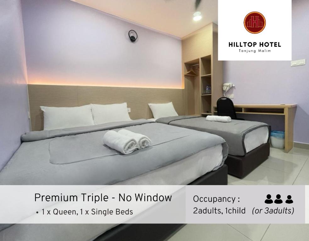 Hilltop Hotel Tanjung Malim - Premium Triple - Geen Venster