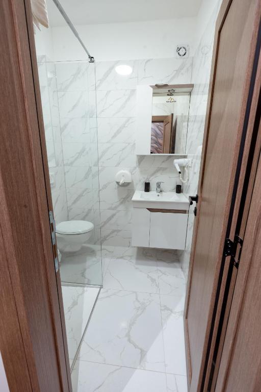 Koupelna v ubytování Top Zlatar Apartmani