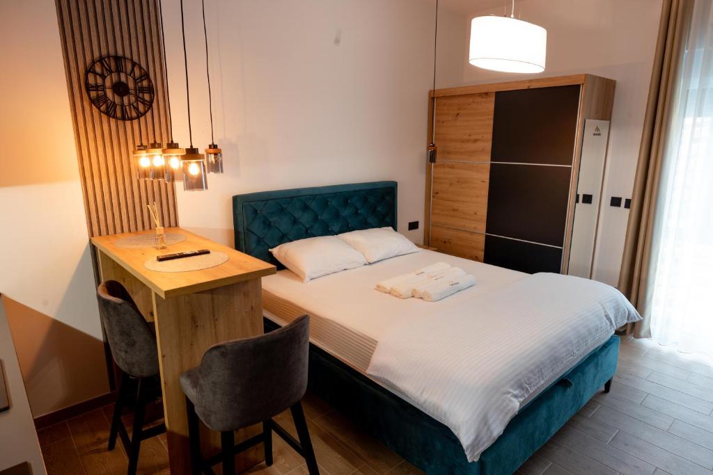 Postel nebo postele na pokoji v ubytování Top Zlatar Apartmani