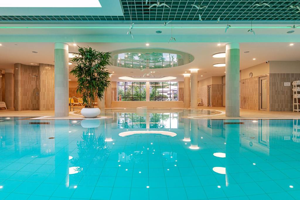 Bazén v ubytování Mineral SPA Draugystė nebo v jeho okolí