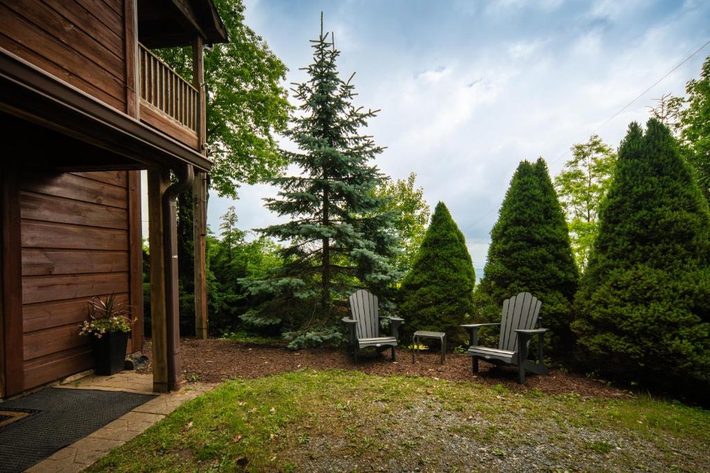 Zahrada ubytování Cabin with amazing long-range mountain views, hot tub, fire pit, EV connection