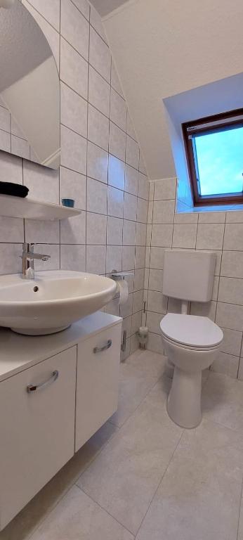 Koupelna v ubytování Gästezimmer Werwein