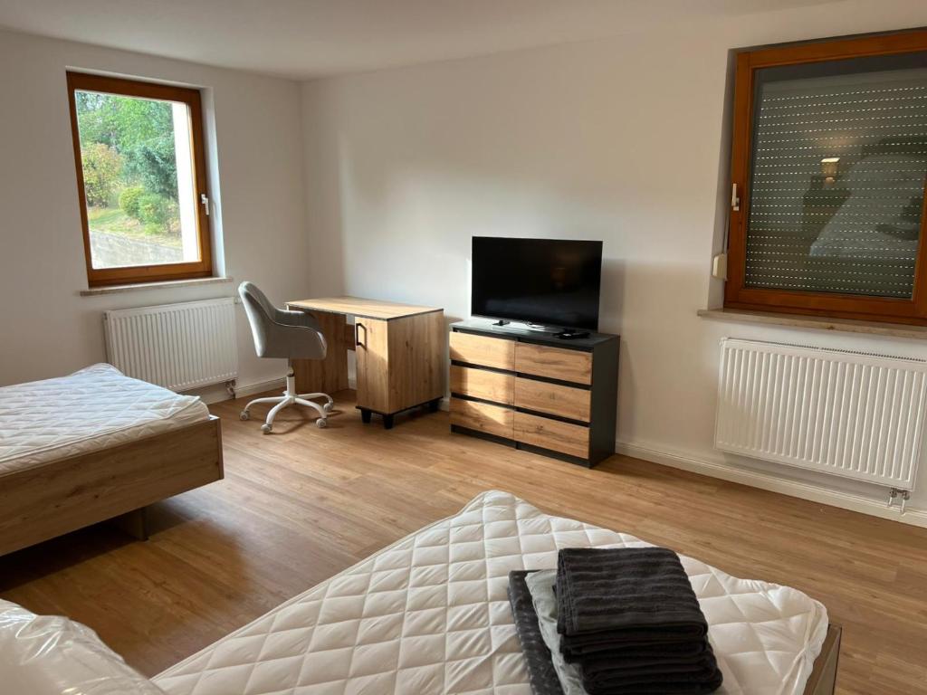 TV a/nebo společenská místnost v ubytování Gästezimmer Werwein