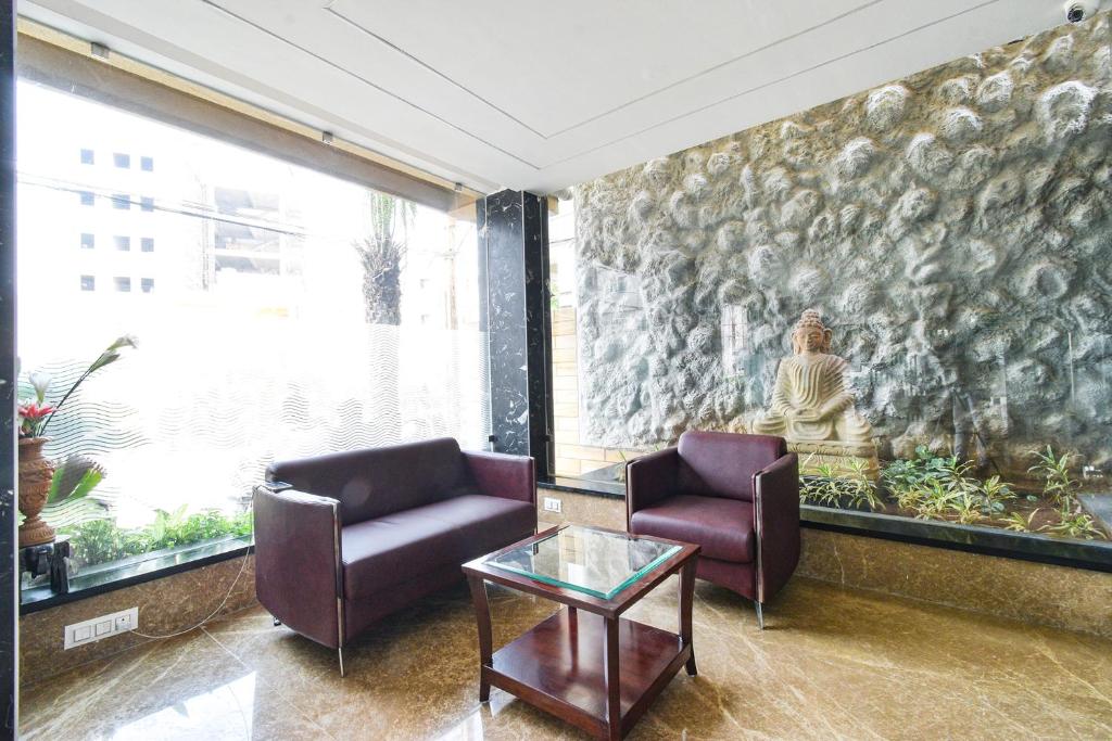 Posezení v ubytování FabHotel Prime Prowell Apex - Nr KIMS Hospital, Hitech City