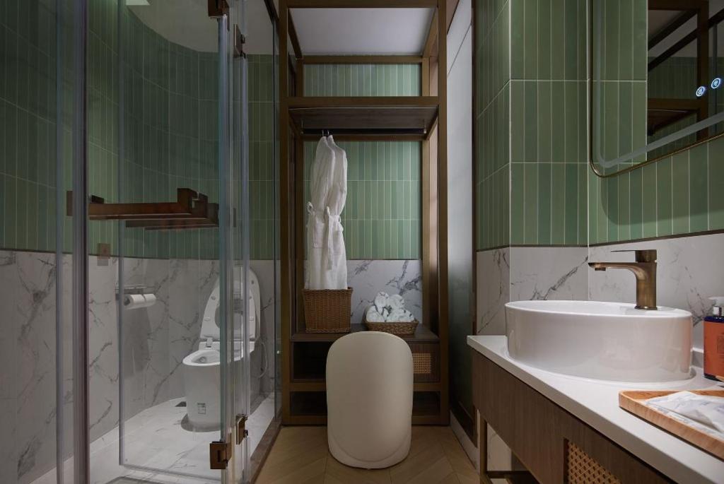 Koupelna v ubytování Renjoy Hotel -Xiamen Zhongshan Road Pedestrian Street