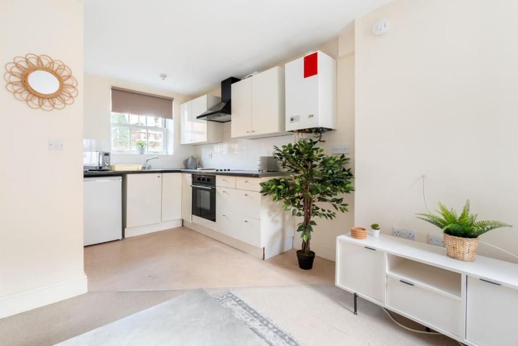 Kuchyň nebo kuchyňský kout v ubytování Gray Getaway in Axminster