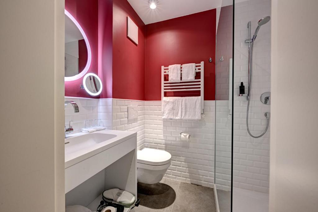 Koupelna v ubytování Hotel Uhland
