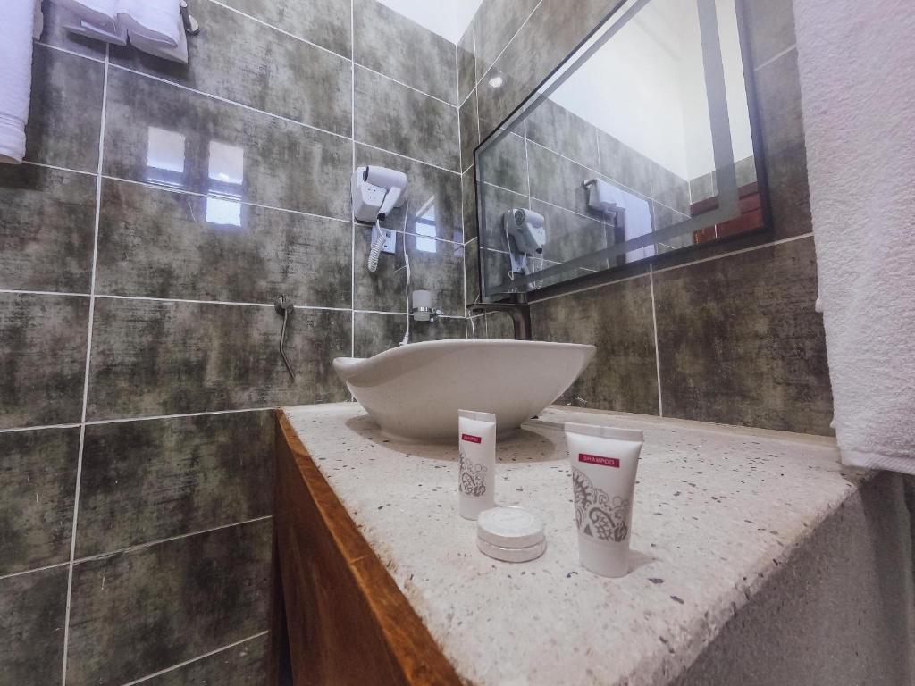 Koupelna v ubytování SeaBreeze Villas Nungwi