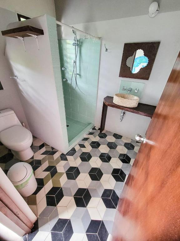 Koupelna v ubytování Maui Hostels Tulum