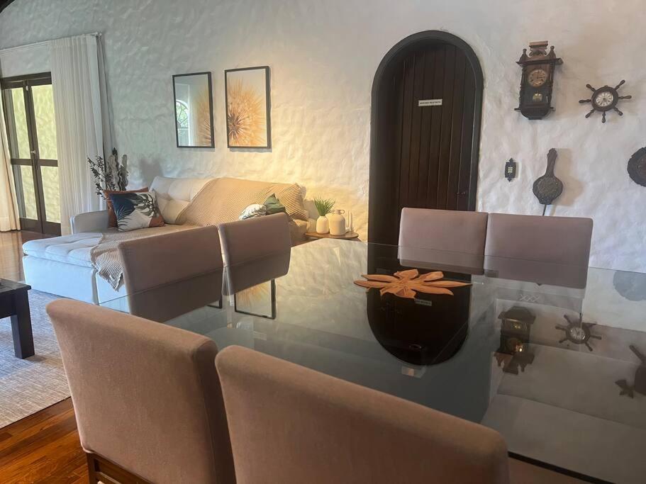 Posezení v ubytování Casa na Serra Gaúcha com Lareira