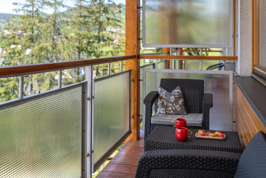 Balkón alebo terasa v ubytovaní Apartamenty Viva Maria Zakopane