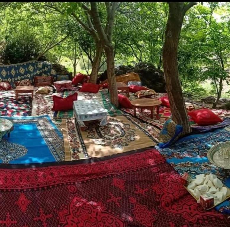 Zahrada ubytování Gîte akioud mazik