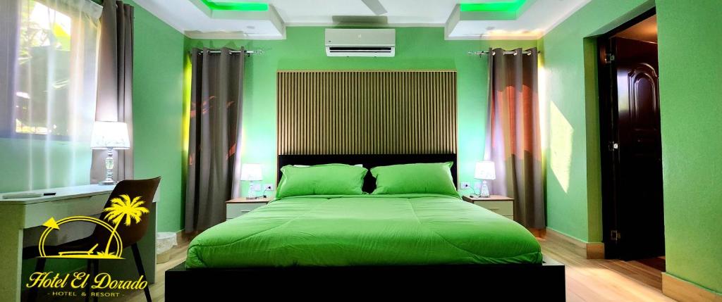 Letto o letti in una camera di Hotel El Dorado