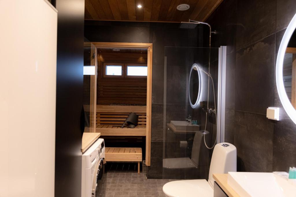 Koupelna v ubytování Snow Heaven Suites