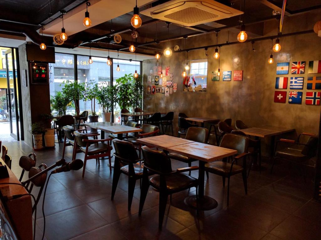 Restaurace v ubytování Backpackers In Yeosu