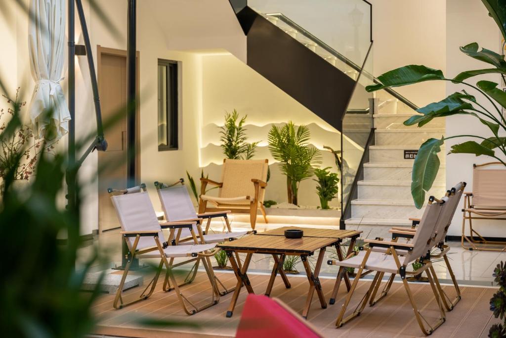 Posezení v ubytování Dali Yufu B&B Hotel