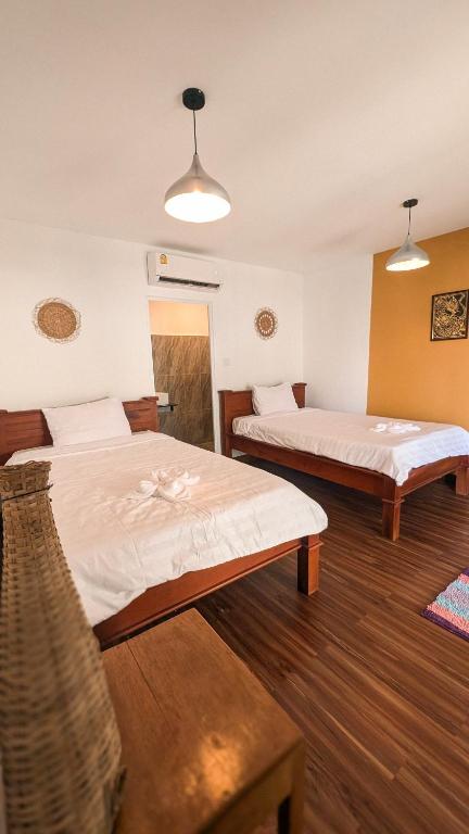Voodi või voodid majutusasutuse Skybar Koh Rong toas