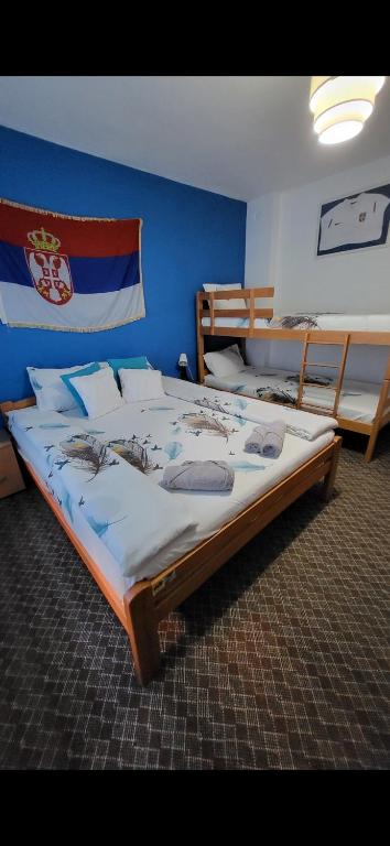 Postel nebo postele na pokoji v ubytování Vila Mala Evropa