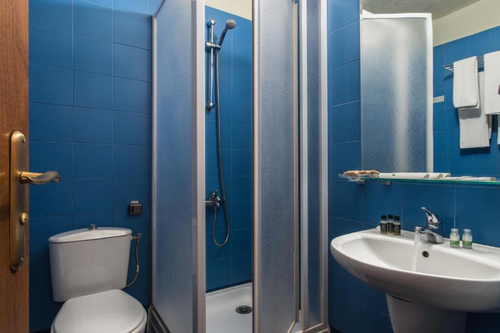 Koupelna v ubytování Hotel Pirin