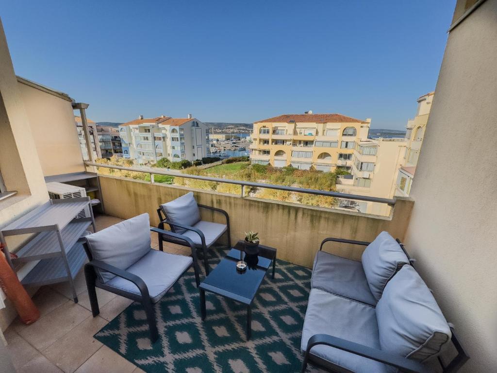 Balkón nebo terasa v ubytování Appartement Le Vauban - 40m2 à Frontignan Plage - À 200m de la Plage - 15 min de Sète