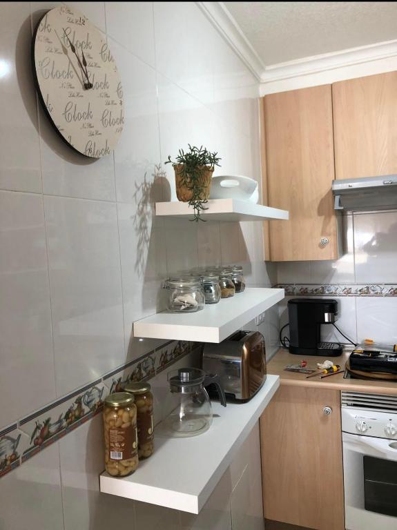 Kuchyň nebo kuchyňský kout v ubytování Casa Luna - Sea view apartment Bolnuevo