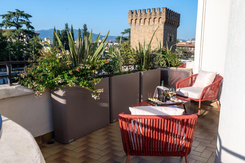 Balkón nebo terasa v ubytování Starhotels Michelangelo Florence