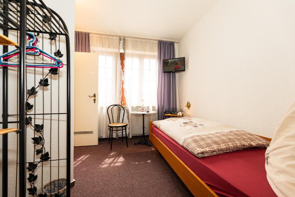 Postel nebo postele na pokoji v ubytování Gästehaus Strieth