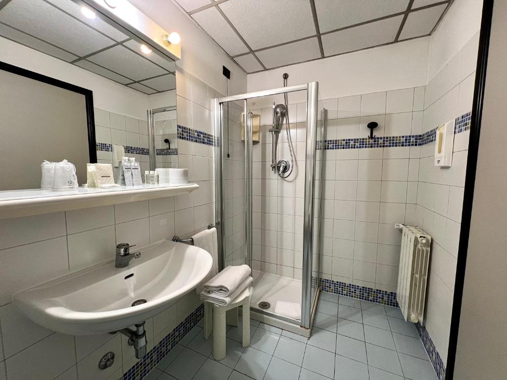Koupelna v ubytování Hotel Diamante
