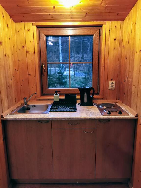 Kuchyňa alebo kuchynka v ubytovaní Apartmány Ski areal Kareš