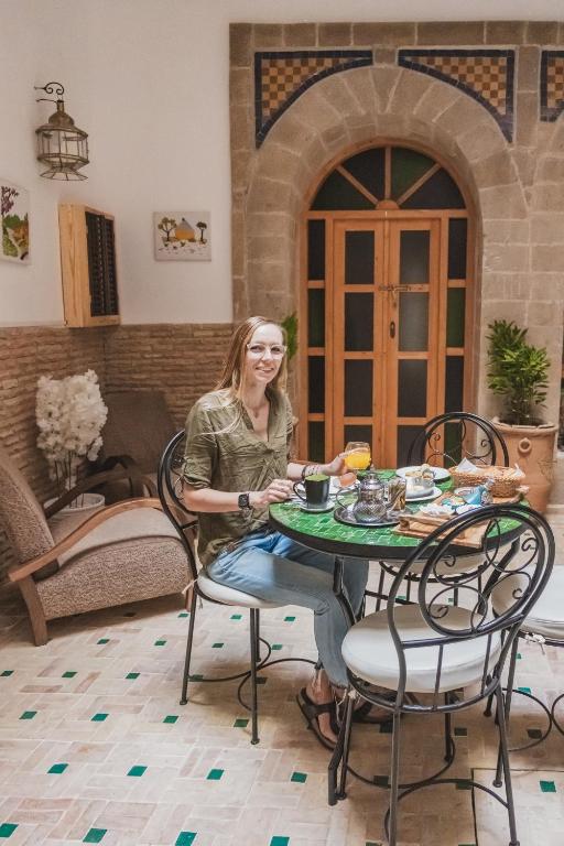 Posezení v ubytování Riad Mogantique-Essaouira
