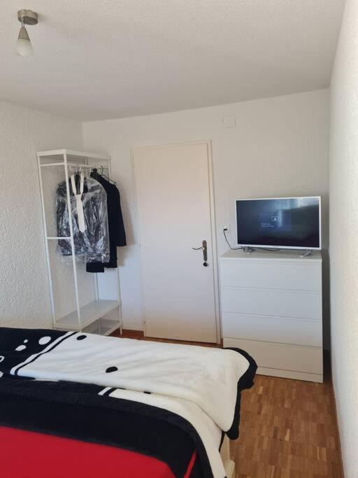 TV a/nebo společenská místnost v ubytování 1 Beautiful Room in an 3-Bed-Room-Appart