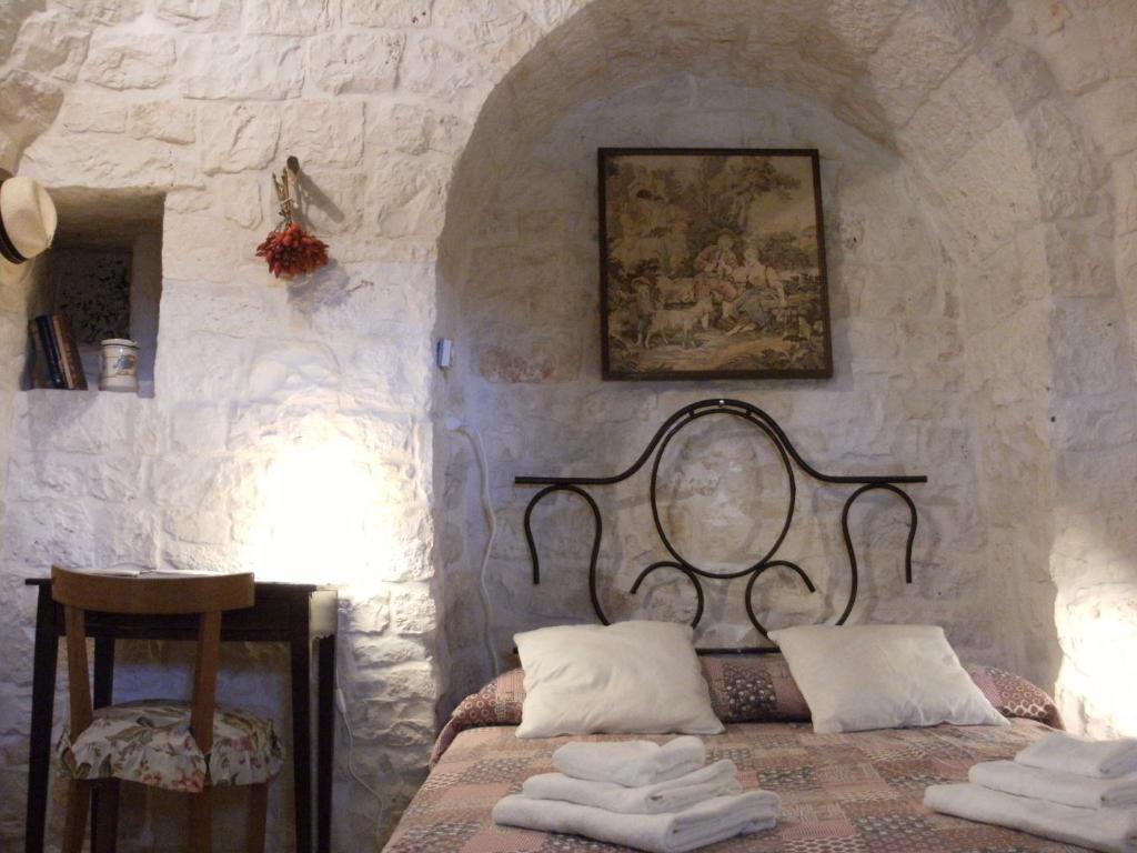 Postel nebo postele na pokoji v ubytování Trulli e Masseria Ianella