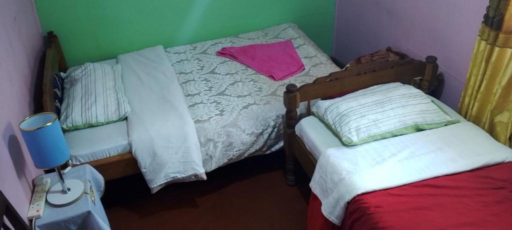Postel nebo postele na pokoji v ubytování Greenfield Homestay -Full board